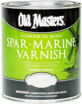 Old Masters 92504 Spar Marine Varnish, Semi-Gloss, Liquid, 4 qt, Can